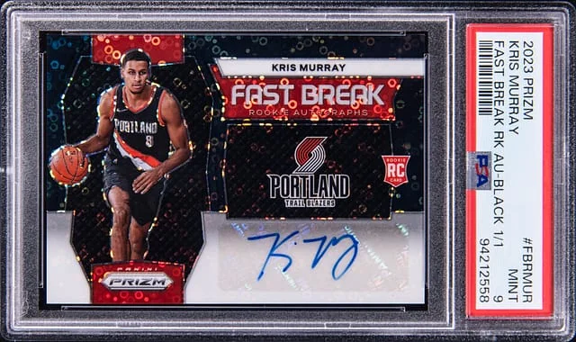 2023-24 Panini Prizm Kris Murray Fast Break Autograph Black #FBR-MUR card image