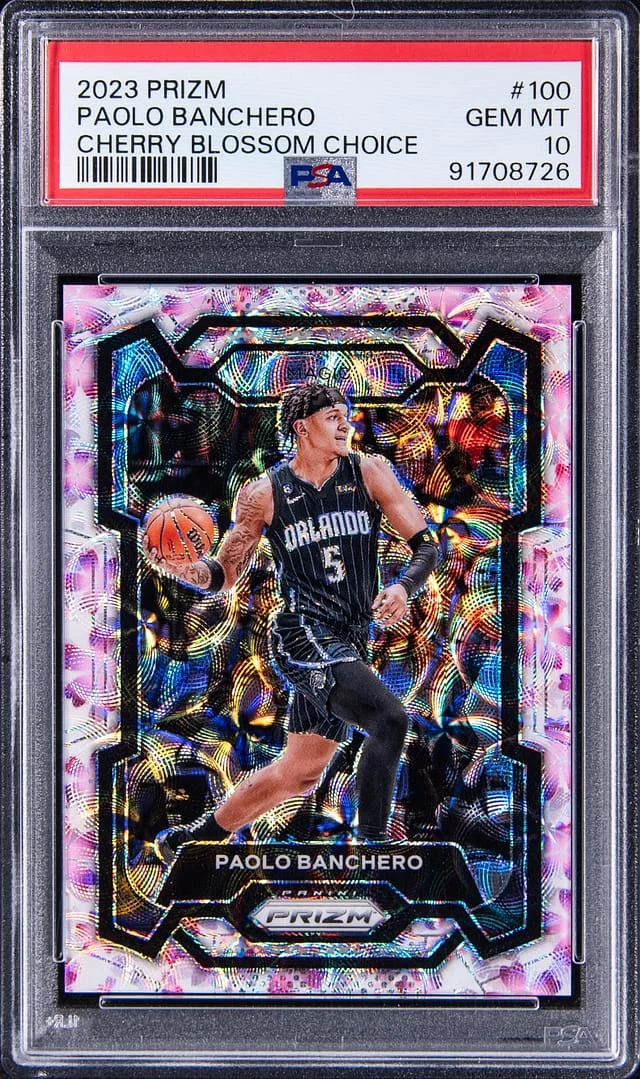 2023-24 Panini Prizm Paolo Banchero Cherry Blossom Choice #100 card image