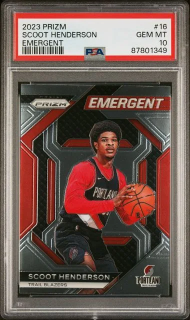 2023-24 Panini Prizm Scoot Henderson Emergent #16 card image