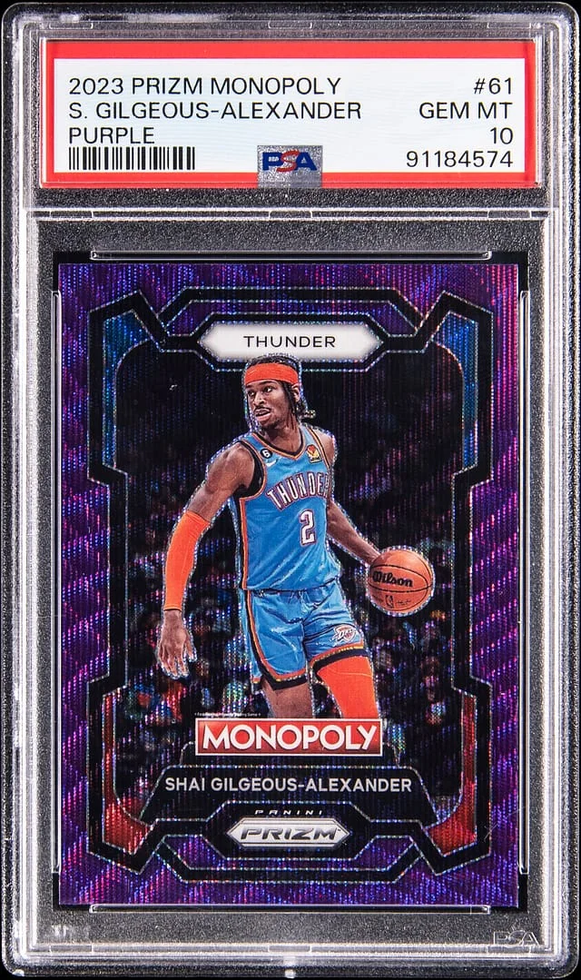 2023-24 Panini Prizm Shai Gilgeous-Alexander Monopoly Purple #61 card image
