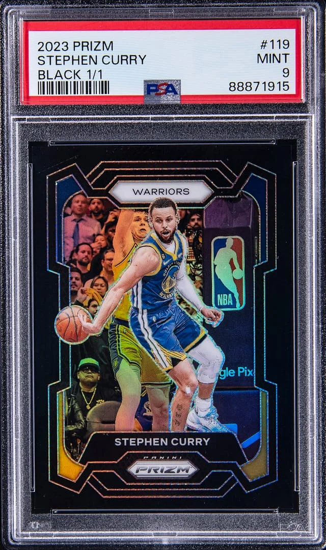 2023-24 Panini Prizm Stephen Curry Black Prizm #119 card image