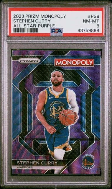 2023-24 Panini Prizm Stephen Curry Monopoly All-Star Purple #PS8 card image