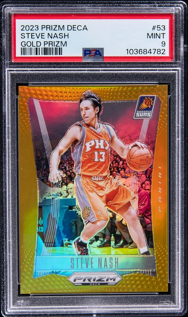 2023-24 Panini Prizm Steve Nash Deca Gold Prizm #53 card image