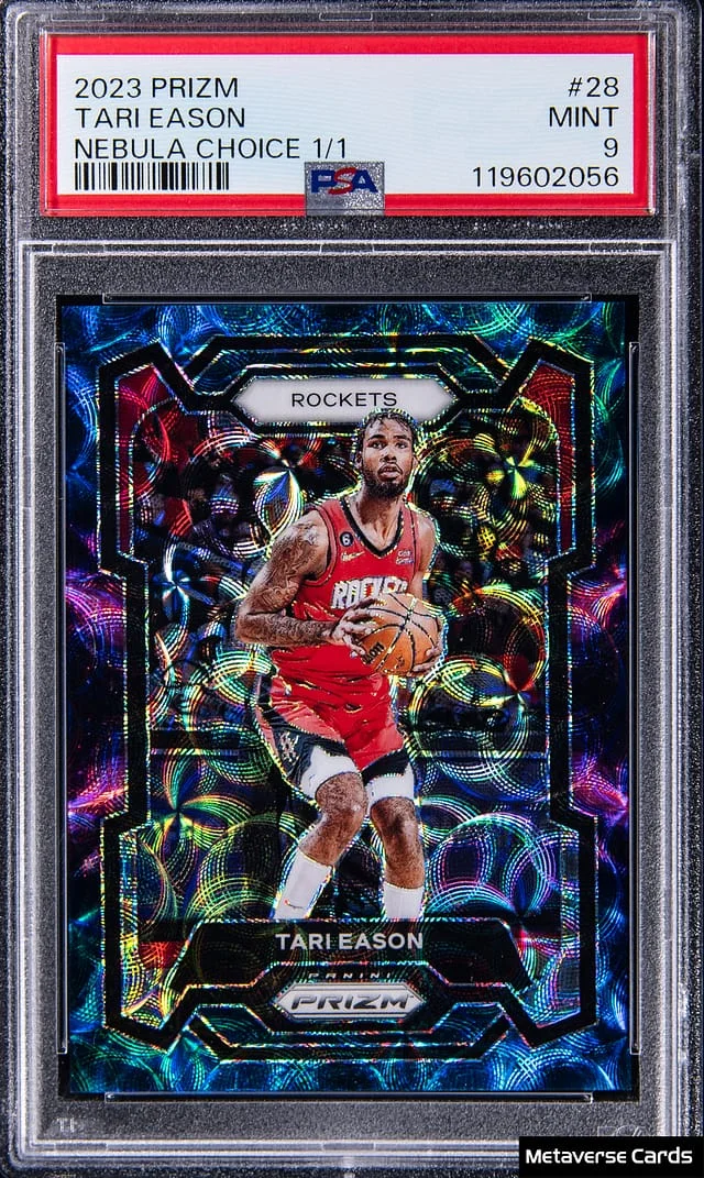 2023-24 Panini Prizm Tari Eason Nebula Choice Prizm #28 card image