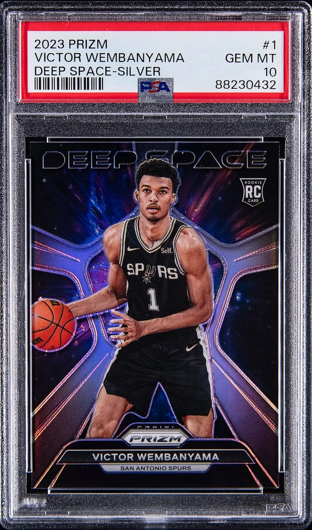 2023-24 Panini Prizm Victor Wembanyama Deep Space Silver #1 card image