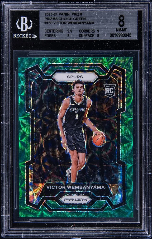 2023-24 Panini Prizm Victor Wembanyama Ruby Wave #136 card image