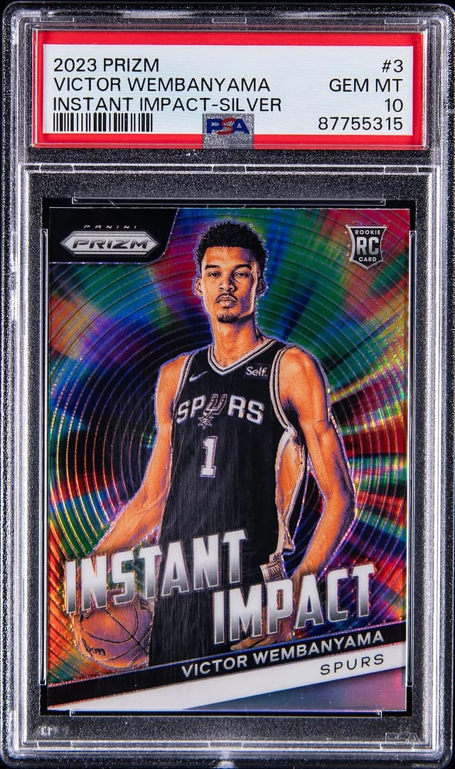 2023-24 Panini Prizm Victor Wembanyama Instant Impact Silver #3 card image