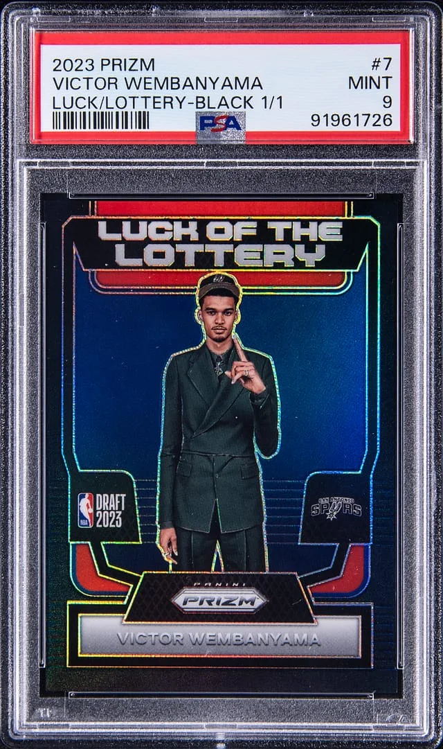2023-24 Panini Prizm Victor Wembanyama Luck of the Lottery Mojo Prizm #7 card image
