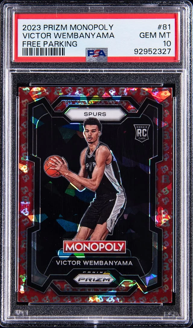 2023-24 Panini Prizm Victor Wembanyama Monopoly Free Parking #81 card image