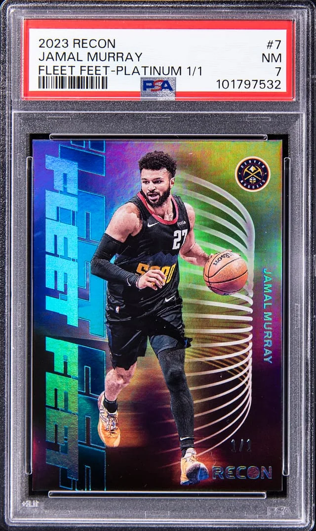 2023-24 Panini Recon Jamal Murray Fleet Feet Platinum #7 card image
