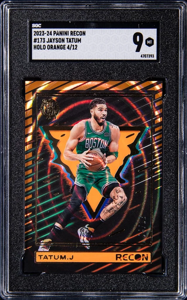 2023-24 Panini Recon Jayson Tatum Orange Holo FOTL #173 card image