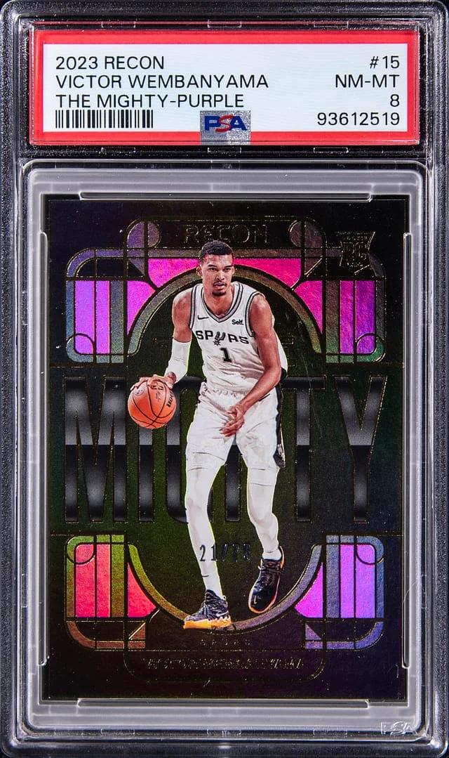 2023-24 Panini Recon Victor Wembanyama The Mighty Purple #15 card image