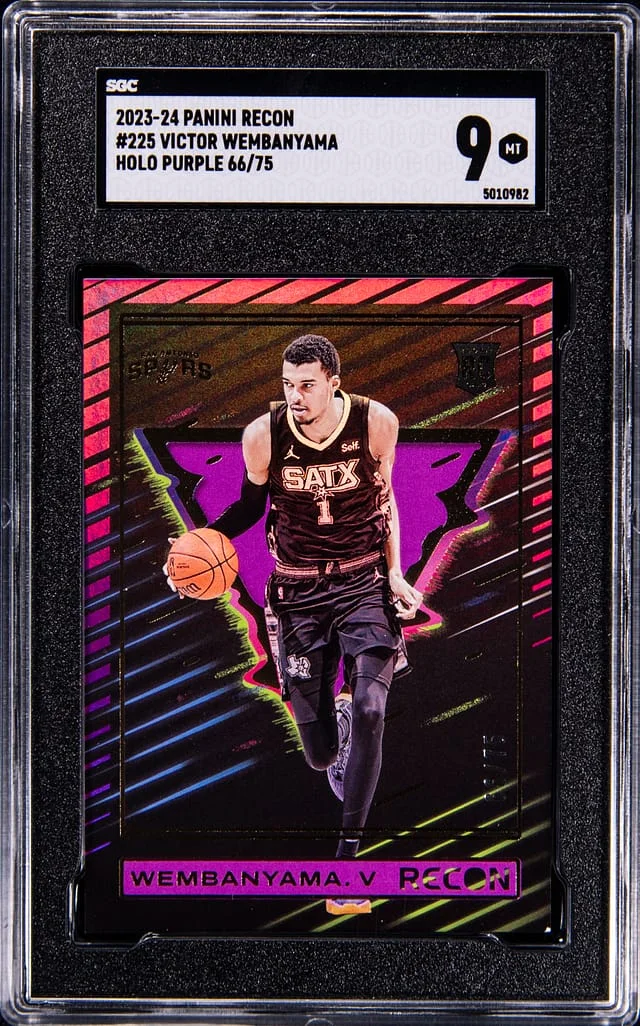 2023-24 Panini Recon Victor Wembanyama Holo Platinum #225 card image