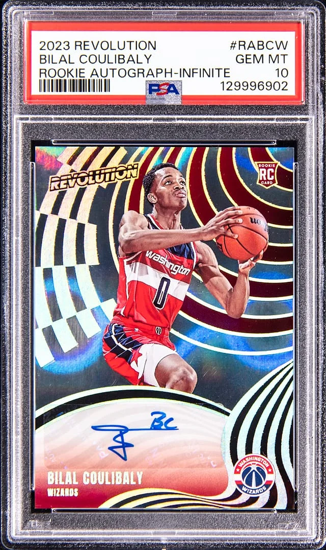 2023-24 Panini Revolution Bilal Coulibaly Autographs Infinite #RA-BCW card image