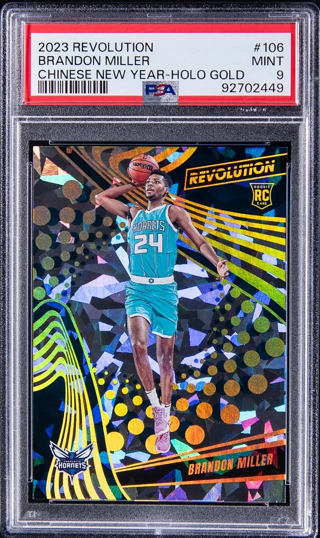2023-24 Panini Revolution Chinese New Year Brandon Miller Holo Gold #106 card image