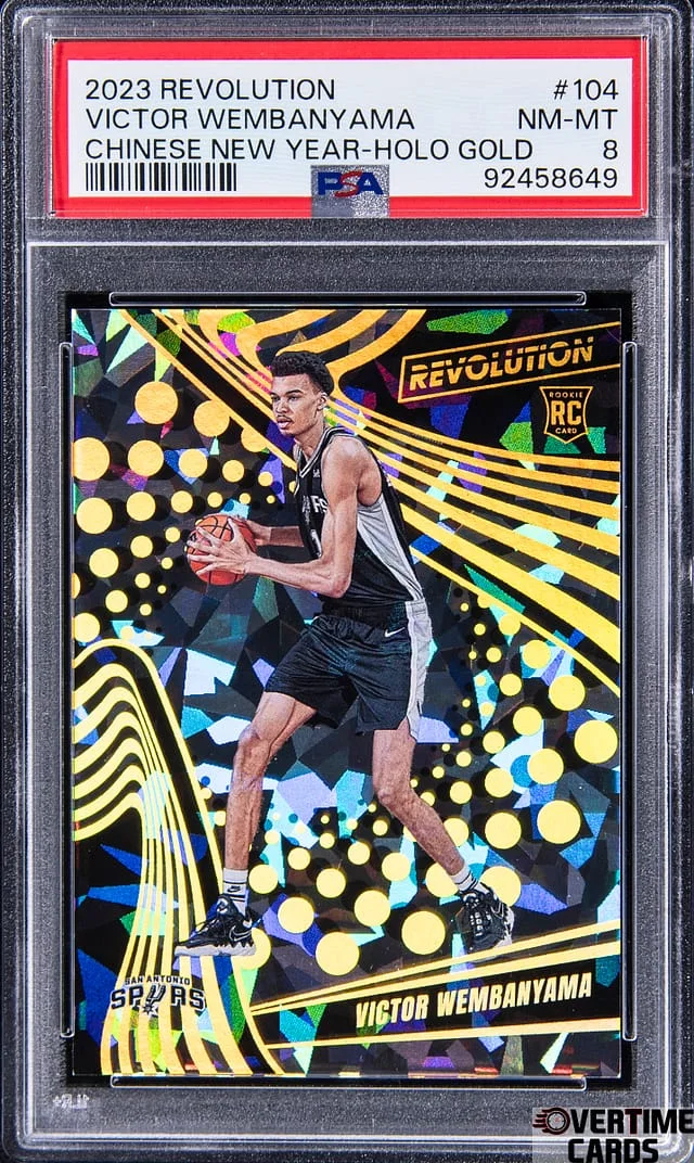 2023-24 Panini Revolution Chinese New Year Victor Wembanyama Holo Gold #104 card image