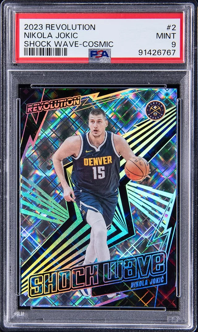 2023-24 Panini Revolution Nikola Jokic Shock Wave Cosmic #2 card image