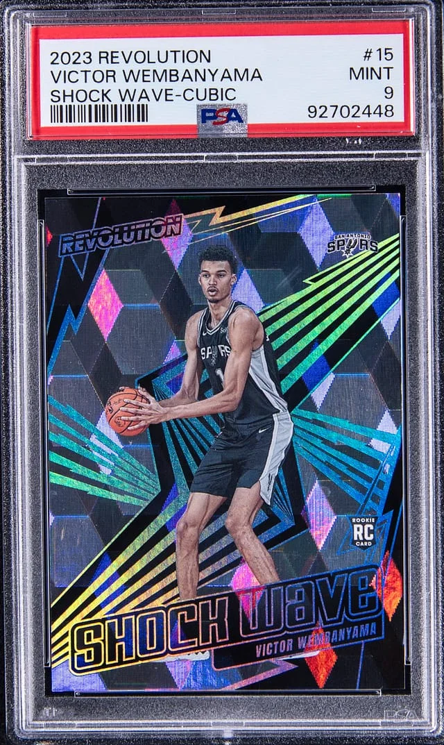 2023-24 Panini Revolution Victor Wembanyama Shock Wave Cubic #15 card image