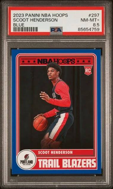 2023-24 Panini Scoot Henderson NBA Hoops Blue #297 card image