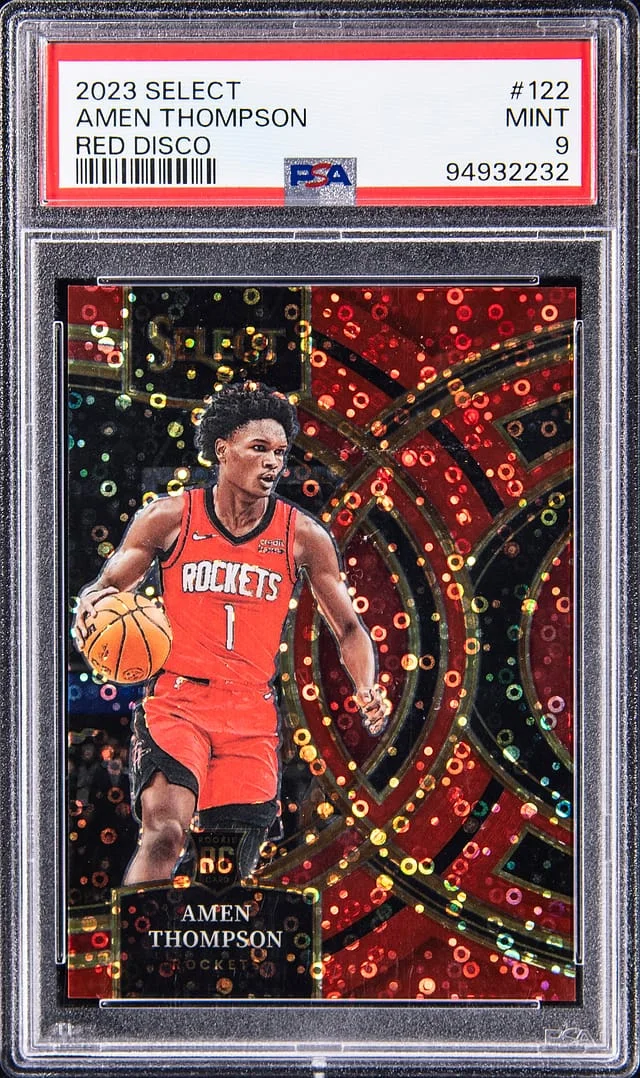 2023-24 Panini Select Amen Thompson Die-Cut Gold Prizm #122 card image