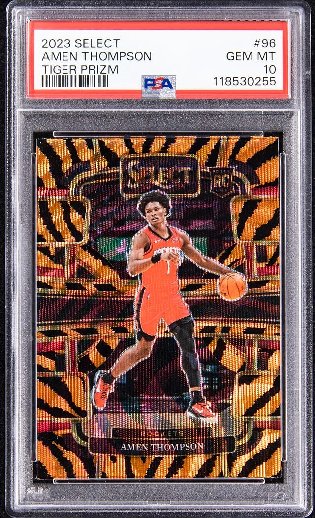 2023-24 Panini Select Amen Thompson Tiger Prizm #96 card image