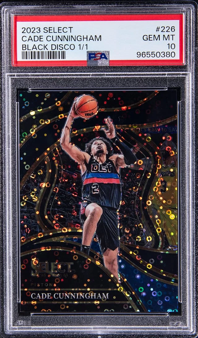 2023-24 Panini Select Cade Cunningham Black Disco #226 card image