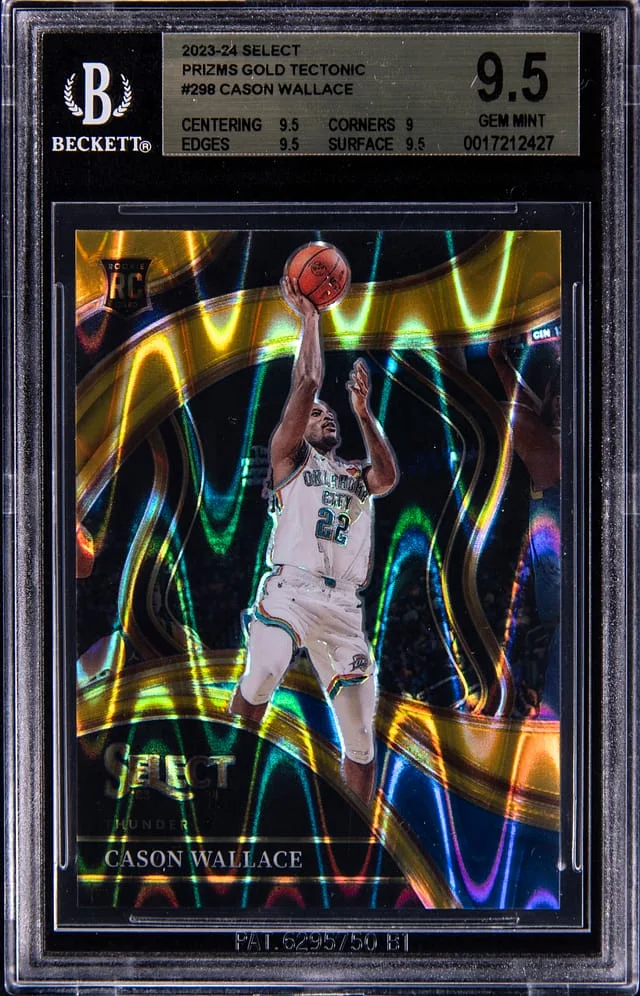 2023-24 Panini Select Cason Wallace Gold Tectonic Prizms #298 card image