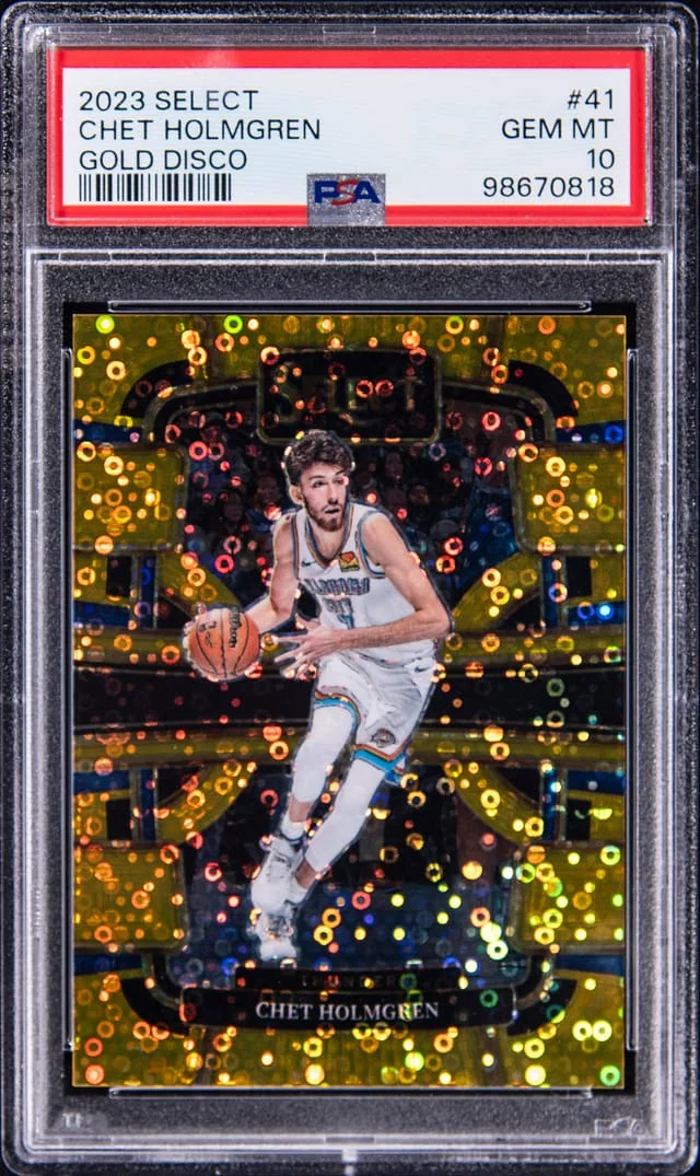 2023-24 Panini Select Chet Holmgren Gold Disco #41 card image