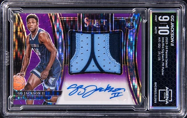2023-24 Panini Select GG Jackson II Jumbo Signature Swatch PR Pulsar #JS-GGJ card image
