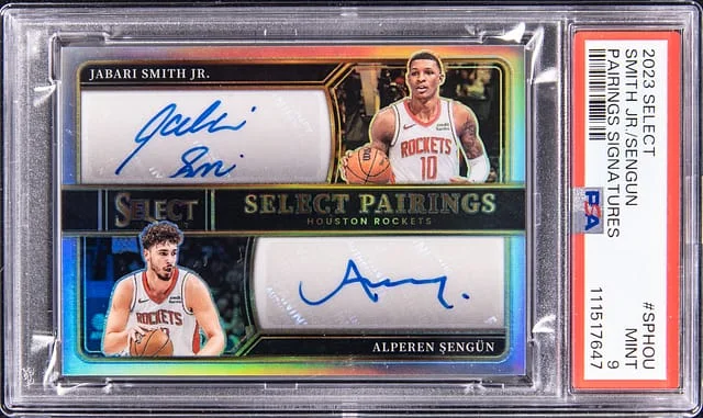 2023-24 Panini Select Jabari Smith Jr./Alperen Sengun Pairings Signatures #SP-HOU card image