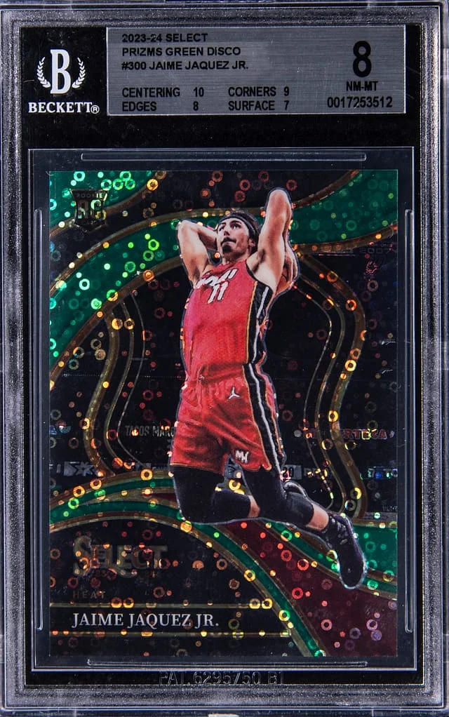 2023-24 Panini Select Jaime Jaquez Jr. Green Disco Prizms #300 card image