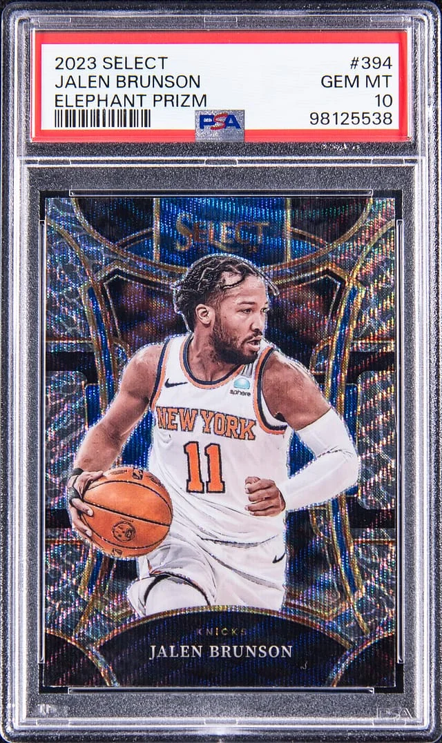 2023-24 Panini Select Jalen Brunson Elephant Prizm #394 card image