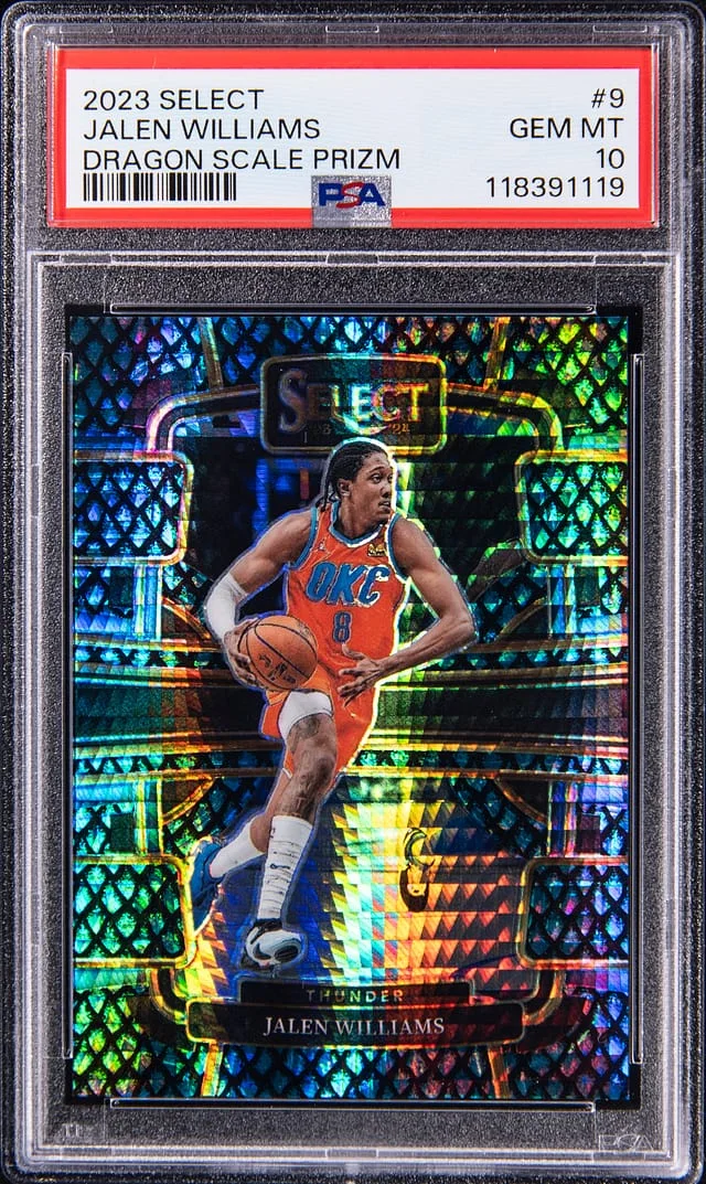 2023-24 Panini Select Jalen Williams Dragon Scale Prizm #9 card image