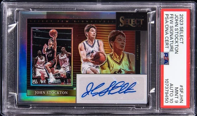 2023-24 Panini Select John Stockton Few Signature #SF-JHN card image