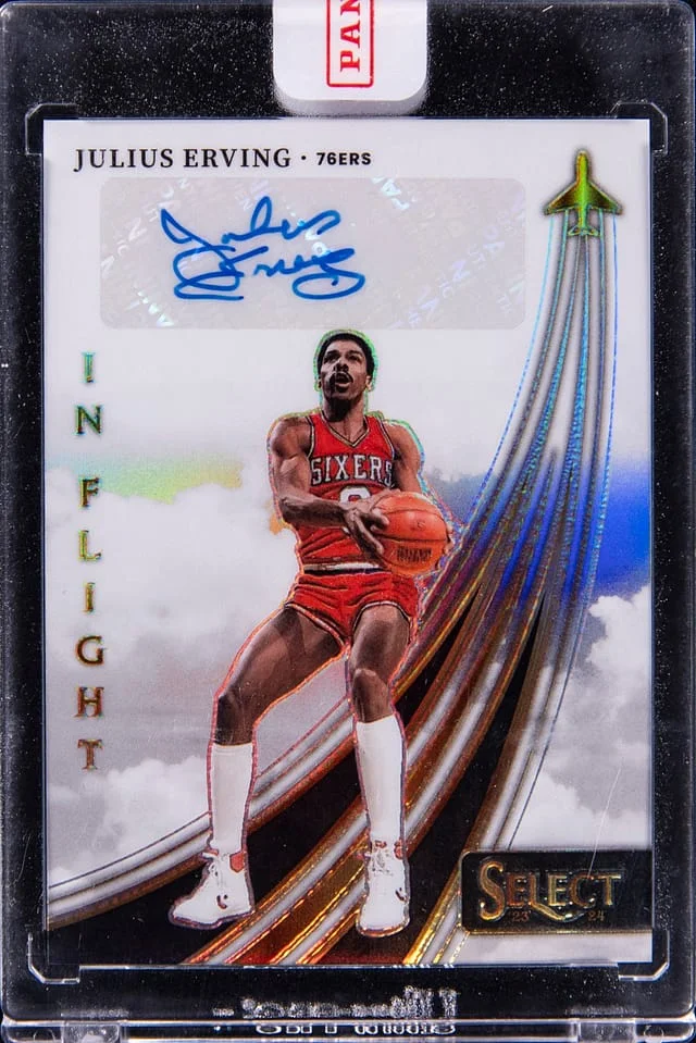 2023-24 Panini Select Julius Erving In Flight Signatures #IFS-ERV card image