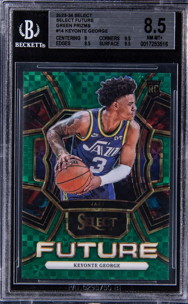 2023-24 Panini Select Keyonte George Future Green Prizms #14 card image