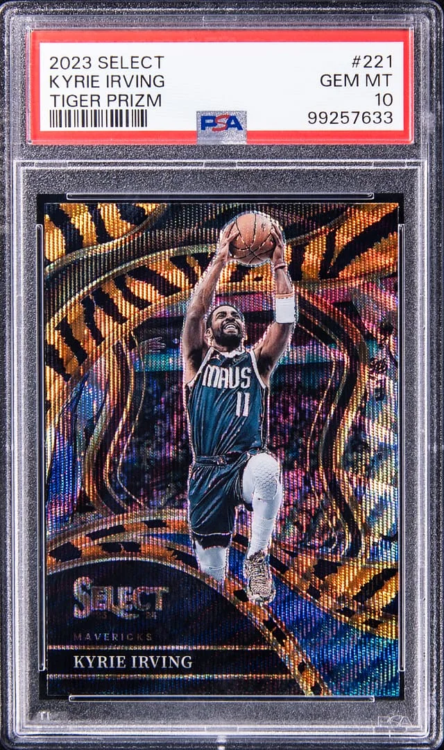 2023-24 Panini Select Kyrie Irving Tiger Prizm #221 card image