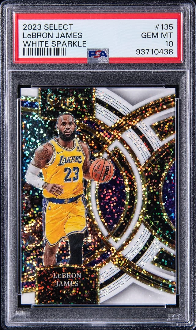 2023-24 Panini Select LeBron James Tiger Prizm #135 card image