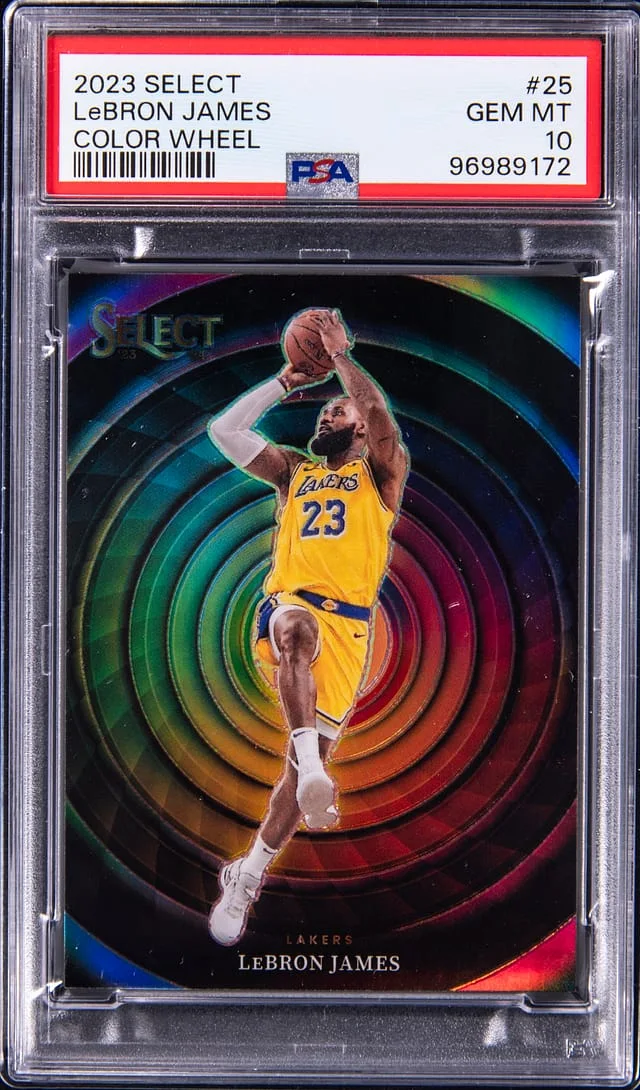 2023-24 Panini Select LeBron James Color Wheel Prizm #25 card image