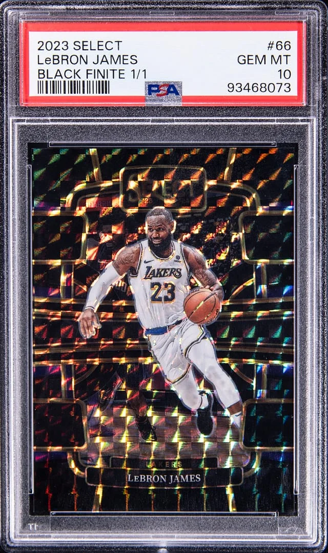 2023-24 Panini Select LeBron James Black Finite Prizm #66 card image
