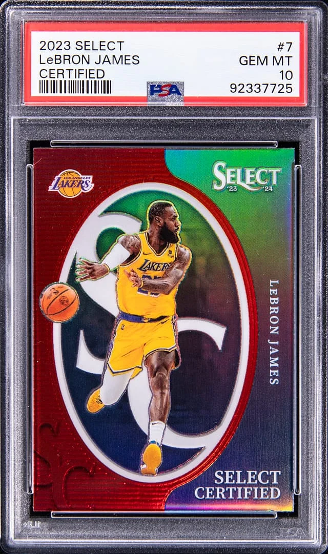 2023-24 Panini Select LeBron James Certified #7 card image