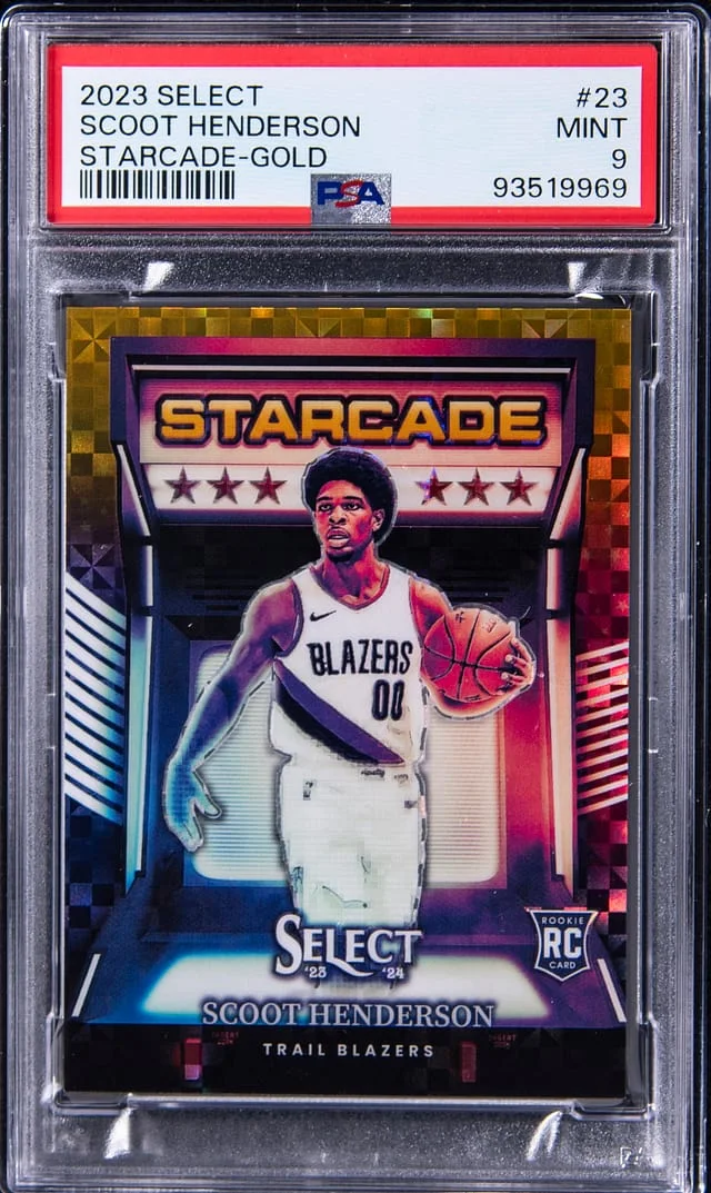 2023-24 Panini Select Scoot Henderson Starcade Gold Prizm #23 card image
