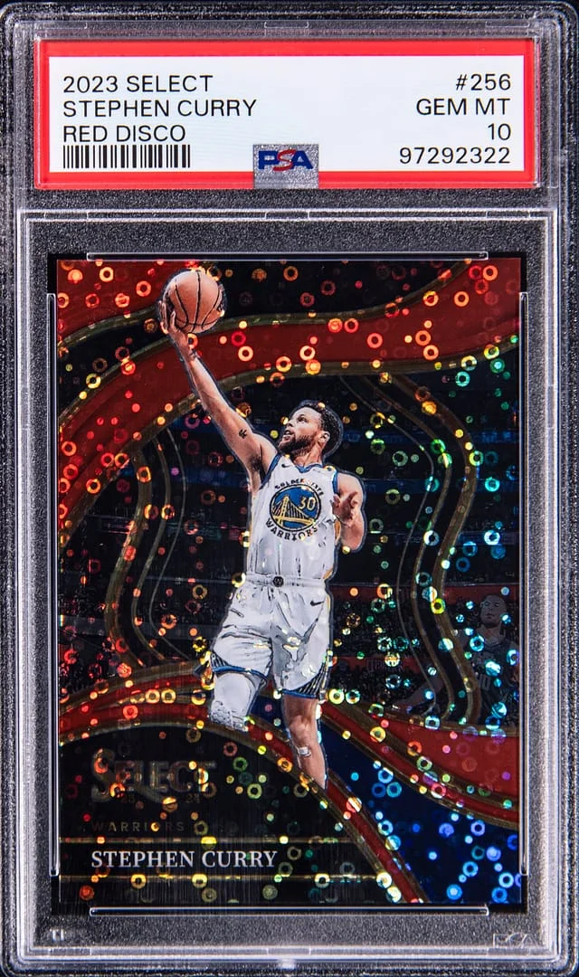2023-24 Panini Select Stephen Curry Red Disco #256 card image