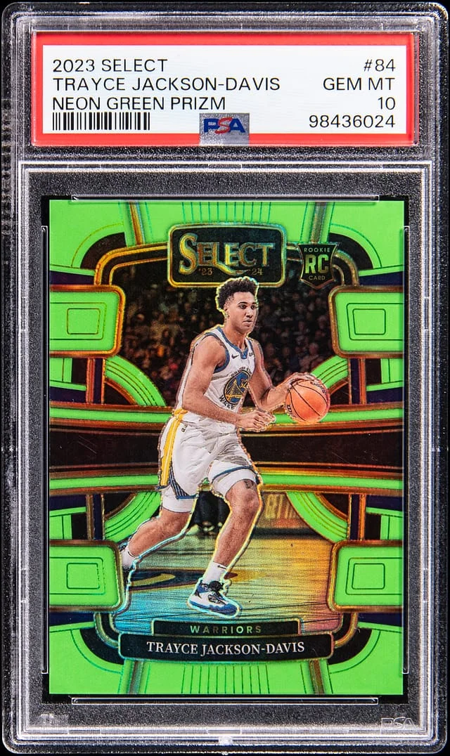 2023-24 Panini Select Trayce Jackson-Davis Neon Green Prizm #84 card image