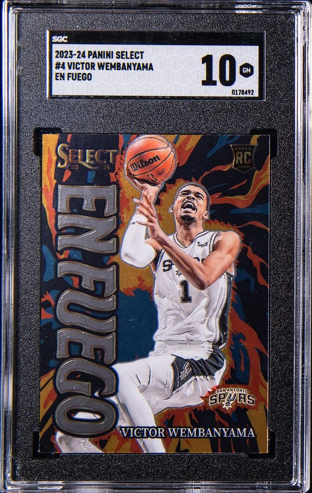 2023-24 Panini Select Victor Wembanyama En Fuego #4 card image