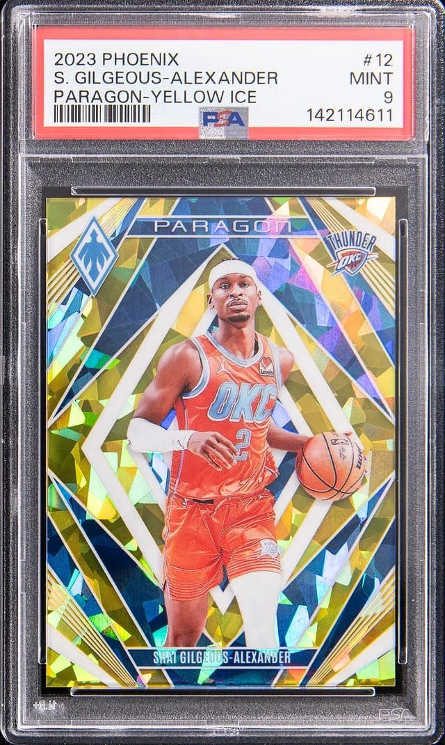 2023-24 Panini Shai Gilgeous-Alexander Phoenix Paragon Yellow Ice #12 card image