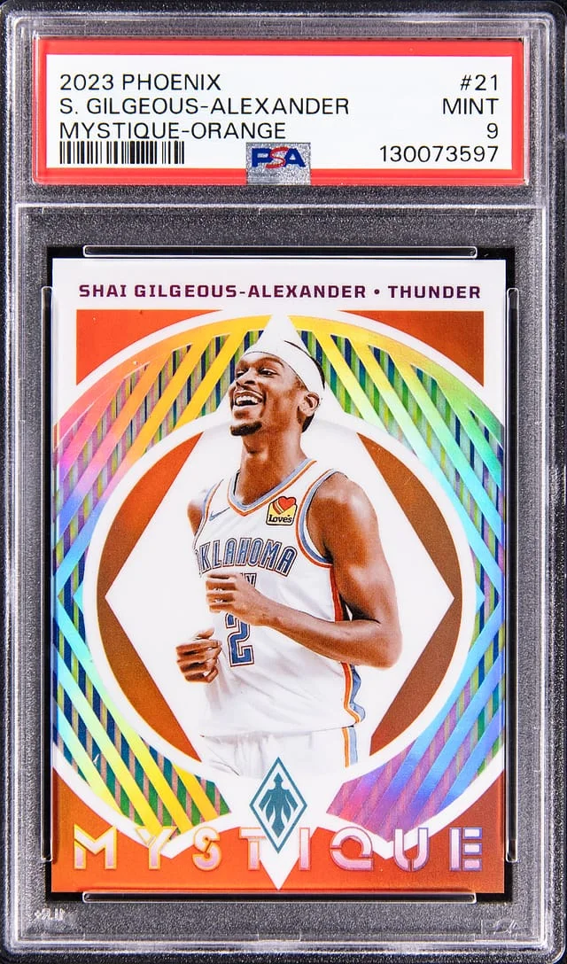 2023-24 Panini Shai Gilgeous-Alexander Phoenix Mystique Orange #21 card image
