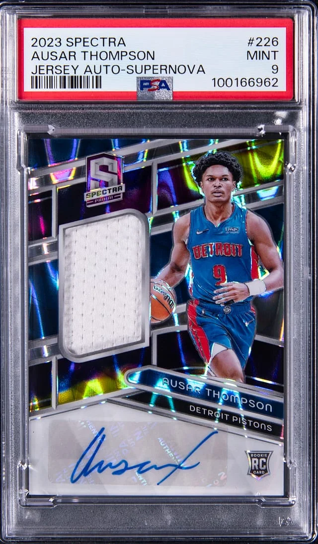2023-24 Panini Spectra Ausar Thompson Jersey Autograph Supernova #226 card image