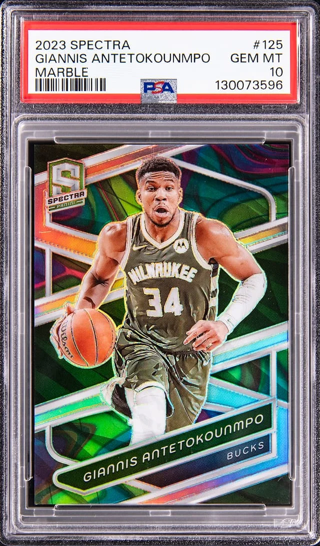 2023-24 Panini Spectra Giannis Antetokounmpo Marble #125 card image