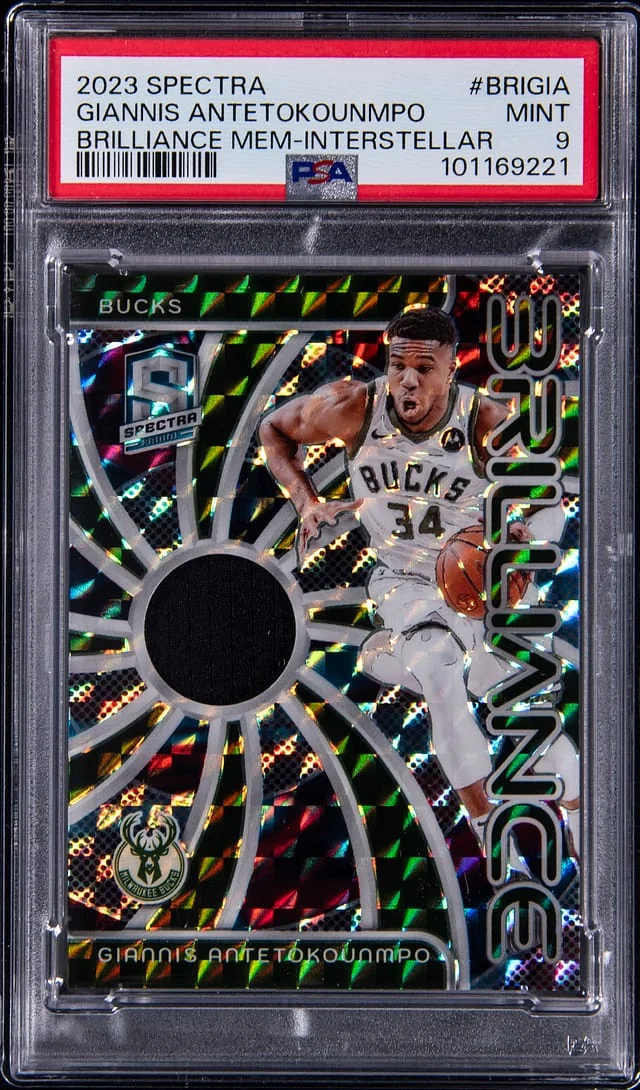 2023-24 Panini Spectra Giannis Antetokounmpo Brilliance Memoarbilia Interstellar #BRI-GIA card image